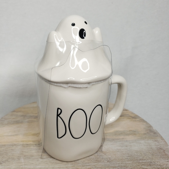 Rae Dunn Boo Mug with Ghost Topper New - Picture 2 of 5